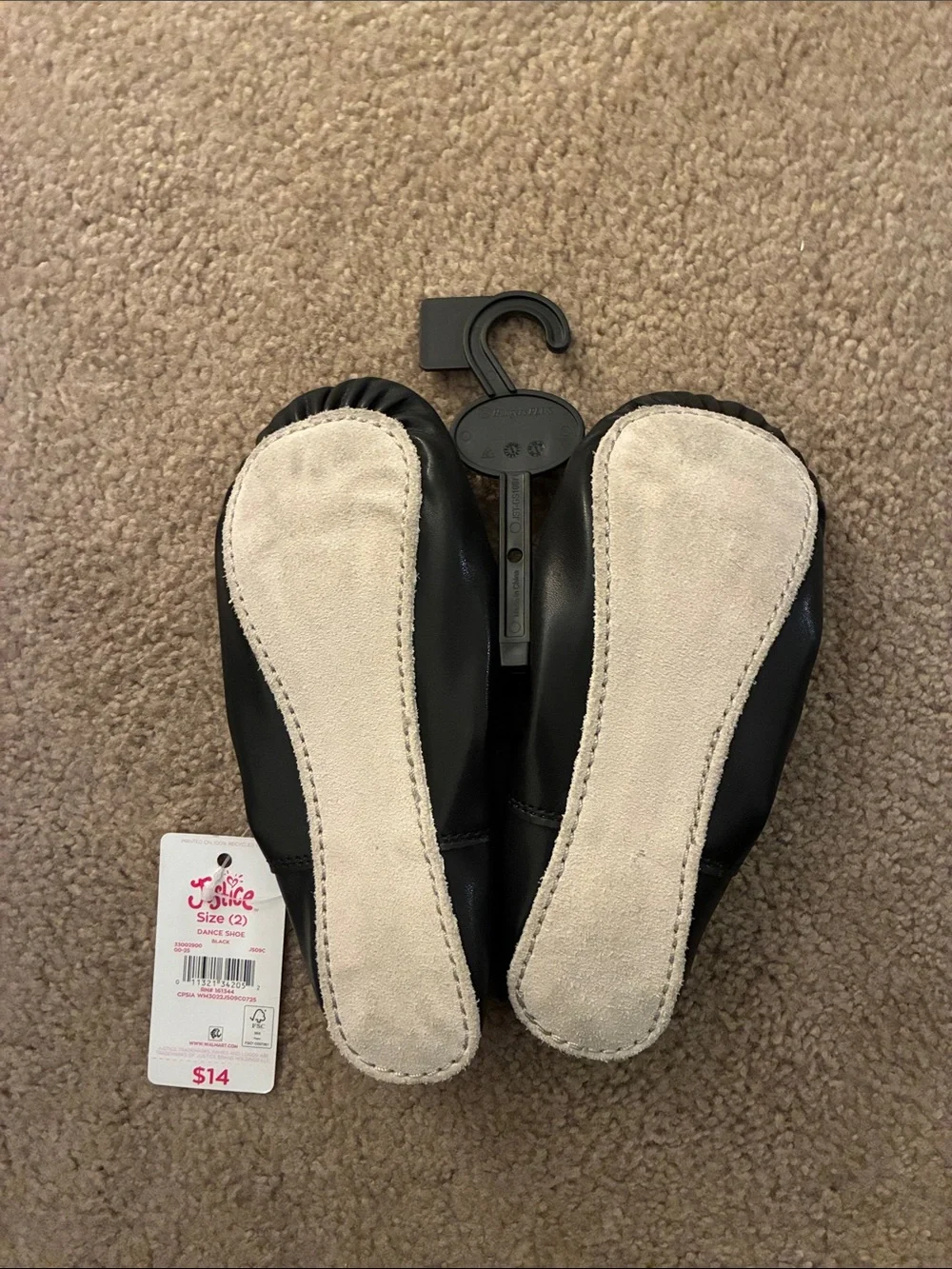 Justice Girls Black Ballet/Dance Shoes - Multiple Toddler & Little Girl Sizes